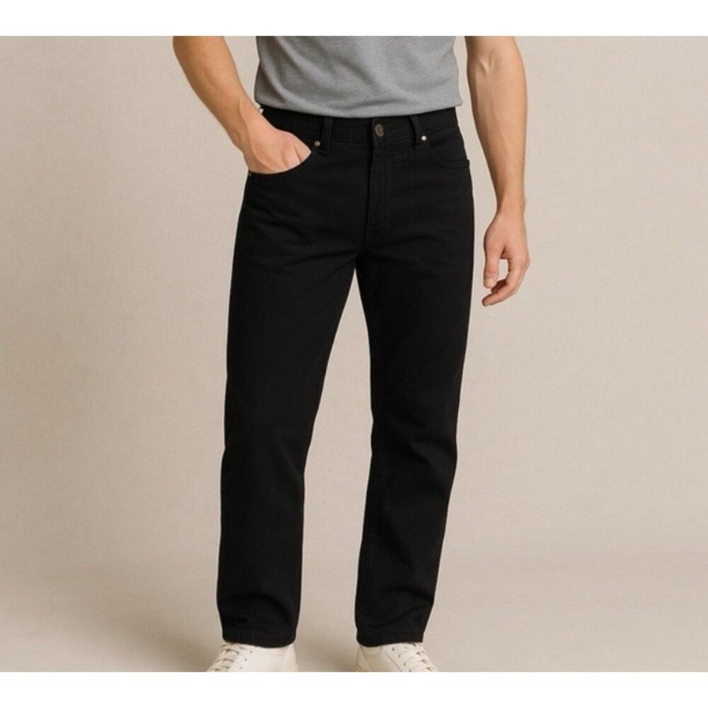 Ermenegildo Zegna Men's Black Stretch Straight Leg Jeans US 40 IT 56 NEW